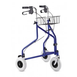 Rollator 3τροχο Light Blue πτυσσόμενο - περιπατητήρας τροχήλατος με φρένα