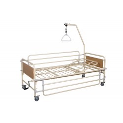 Νοσοκομειακό Κρεβάτι Κλίνη τροχήλατη με 1 μανιβέλα με ανύψωση πλάτης χειροκίνητη μονόσπαστη
