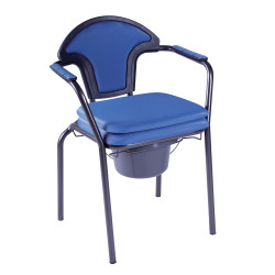 Καρέκλα WC Blue1 Κάθισμα ανυψωτικό τουαλέτας με μαλακό κάθισμα και ψηλή πλάτη 