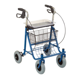 Rollator Deluxe Περιπατητήρας τροχήλατος  πτυσσόμενος με φρένα και κάθισμα